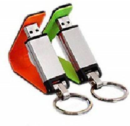 SMKT Leather USB Pen Drive WITH COVER & KEY RING 32 GB / Carabiner Keychain Flip Side Rotating Flash Drive 32 GB OTG Drive Compatible with Laptop, Tablet USB 2.0 Metal, Rubber Case
