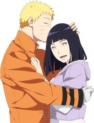 Athah Anime Naruto Hinata Hyūga Naruto Uzumaki 13*19 inches Wall Poster Matte Finish Paper Print