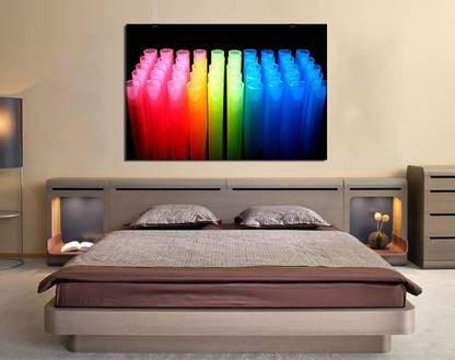 GWSJ-12281 Printed Color Tubes Rainbow Non Sticking Without Frame Canvas Canvas Art