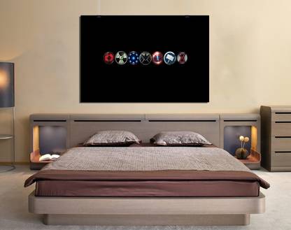 GWSJ-11723 Printed Avengers Logo Non Sticking Without Frame Canvas Canvas Art