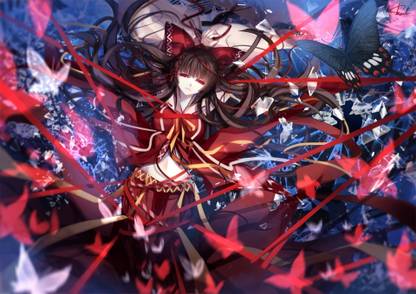 Athah Anime Touhou Miko Hakurei 13*19 inches Wall Poster Matte Finish Paper Print