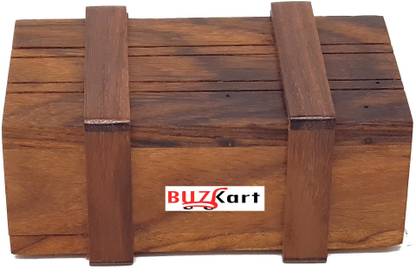 BuzyKart Handmade Indian Wooden Puzzle Magic Box Game