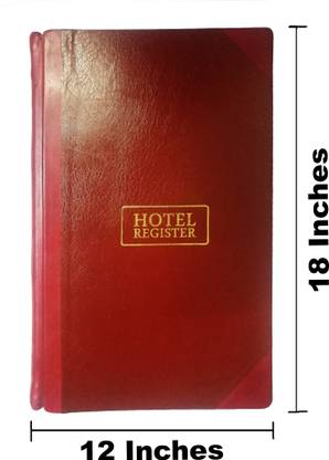 ArcenalRR Hotel Record Register - 100 Pages - 1500 Entry - Leather Binding - Large Size (1 Sets) with durable paper meterial. Hotel Register 1-Part Hotel Register