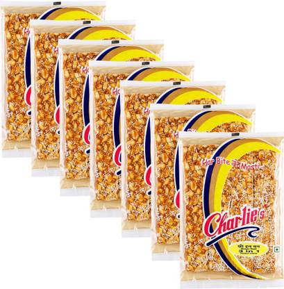 Charliee Peanut Chikki - Groundnut Jaggery Chikki 200 g each - Pack of 7 Box