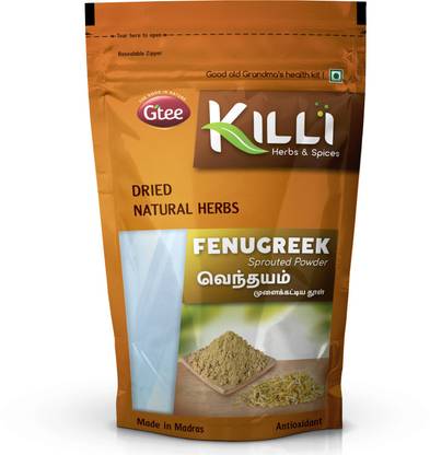 KILLI Sprouted Fenugreek | Methi | Uluva | Menthya Powder, 100g (Pack of 4)