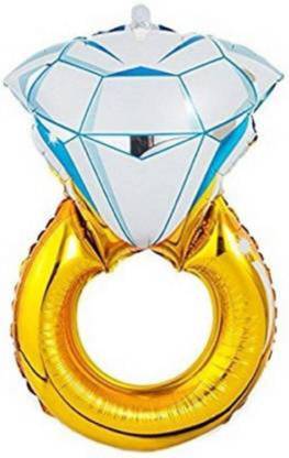 AARK PLANET Solid Solid Engagement Ring Balloon - Wedding Rings Foil Balloons Bubble Balloon