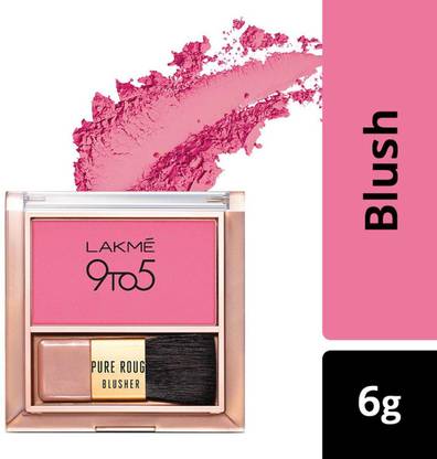 Lakmé 9 To 5 Pure Rouge Blusher, Pretty Pink, 6 g