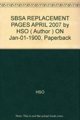 SBSA REPLACEMENT PAGES APRIL 2007
