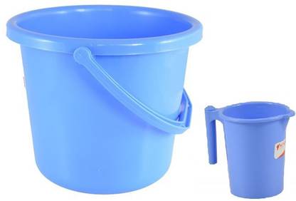 3D METRO SUPER STORE Unbreakable Plastic Bucket with Mug 10 L Plastic Bucket