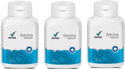 Vestige Spirulina Capsules 100 Capsules (pack of 3 )