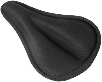 AlexVyan 1 pcs Black Soft Gel Silicone Cushion Saddle Pad Bicycle Seat Cover Free Size Bicycle Seat Cover Free Size