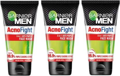 Garnier Men Men Acno Fight Anti-Pimple  (Combo) 100gX3 Face Wash
