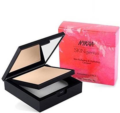 NYKAA SKINgenius Skin Perfecting & Hydrating Matte Powder Compact 9g Foundation