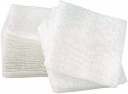 NUVO MEDSURG Gauze Swab (10Cms X10Cms X12Ply) - 100 Pcs Non-Sterile Gauge Roll