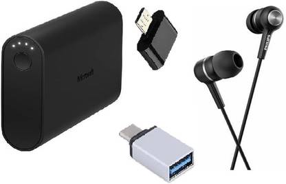 MICROSOFT Power Bank Accessory Combo for PowerBank For All Mobile Phones, Headphone For All Mobile Phones, OTG For Android & ios