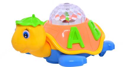 Breno Tortoise Toy, Battery Operated Toy with Music and Lights in Mouth