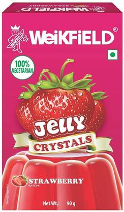 WeiKFiELD Jelly Crystals, Strawberry, 90g ( Pack of 3) Jelly Crystals