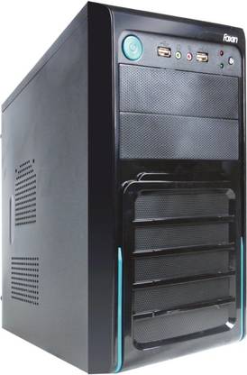 Foxin FC 1100 W/O SMPS ULTRA BLACK Cabinet with USB 2.0 and USB 3.0 Ports Compatible with Computer