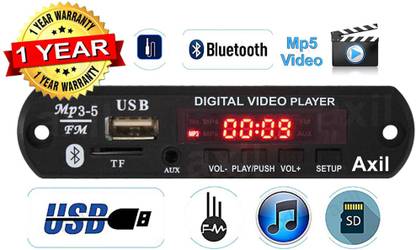 axil Bluetooth FM USB AUX Card Mp5 Stereo Audio Video Player Decoder Car Stereo