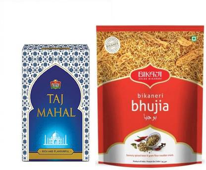 Bikaji BIKANERI BHUJIA 1KG,RICH & FLAVOURFUL TEA 1KG Combo