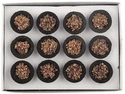 क्वीज़र प्राकृतिक हर्ब फ्रेग्रेन्स प्योर कप्स संब्रानी कप धूप के साथ पूजा के लिए 12 Pcs अष्टगंधनम गुग्गल धूप गुग्गल अगरबत्ती