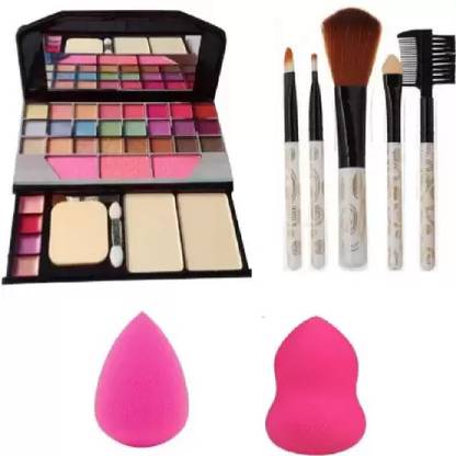 Sah&Shi 6155Makeup kit , 5 pcs Makeup Brush , 2 pc Blender Puff Combo