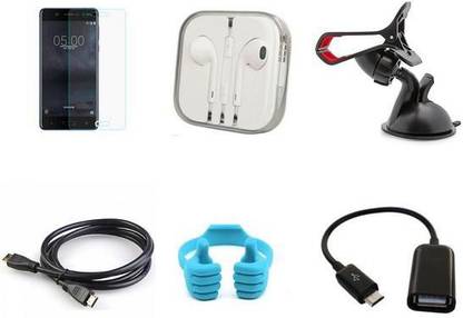 Mudshi Screen Protector Accessory Combo for Nokia 5.1