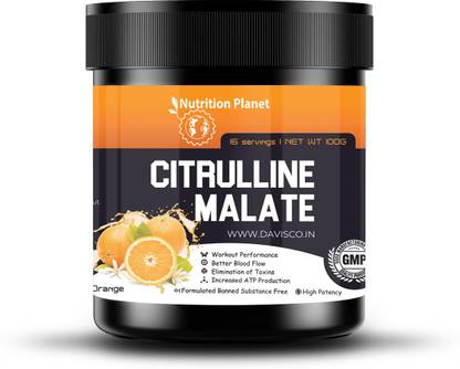 Nutrition Planet Citrulline Malate Orange 100g EAA (Essential Amino Acids)