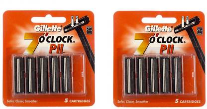 Gillette (7) O Clock Pll Cartridges 10 Pcs.