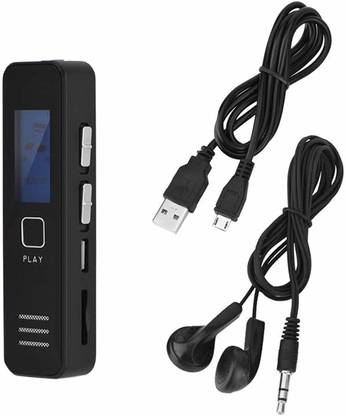RENMAX Digital Voice Recorder MP3 Player with Display Screen Black NA Voice Recorder