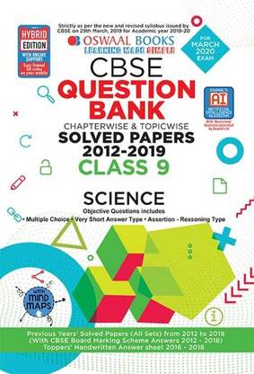 Oswaal Cbse Question Bank Class 9 Science Chapterwise & Topicwise