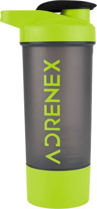 Adrenex by Flipkart BPA Free Gym Bottle with Single Supplement Storage Compartment and Mixer Ball 700 ml Shaker