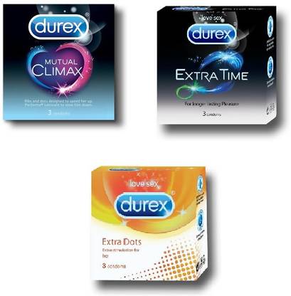 DUREX CLIMAX + EXTRA TIME + EXTRA DOTS Condom