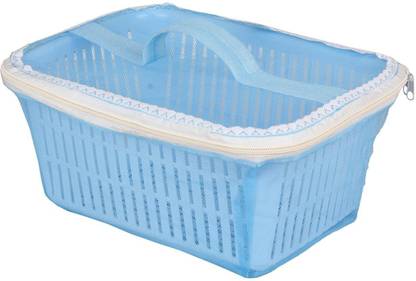 FLYER Plastic Fruit and Vegetable Storage Basket with Zip Net Cover Plastic Fruit & Vegetable Basket