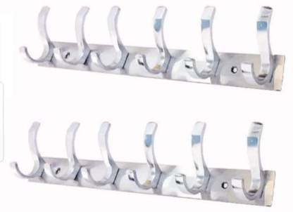 deeplax KHUNTI WALL HANGER KEY HOLDER S TYPE 6 HOOK SET OF 2 Swivel Hook 2