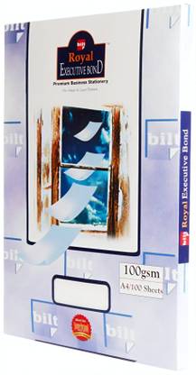 bilt EXECUTIVE BOND WHITE PLAIN A4 100 gsm Royal Executive Bond Paper