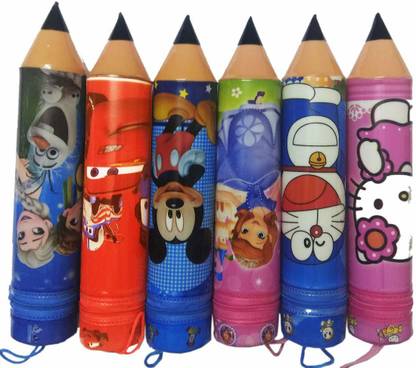 अनवी Cartoon Character कार्टून आर्ट प्लास्टिक पेंसिल बॉक्स