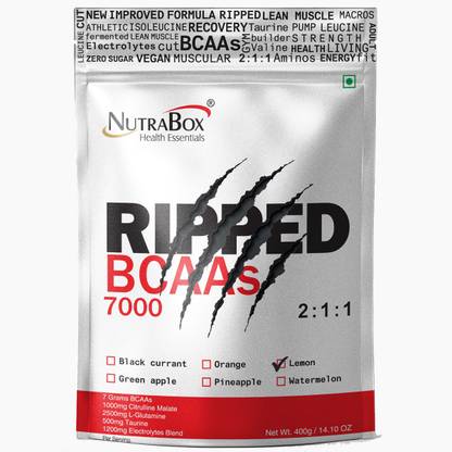 NUTRABOX RIPPED Fermented Lean Body Building Powder During / Intra Gym Workout Supplement BCAA
