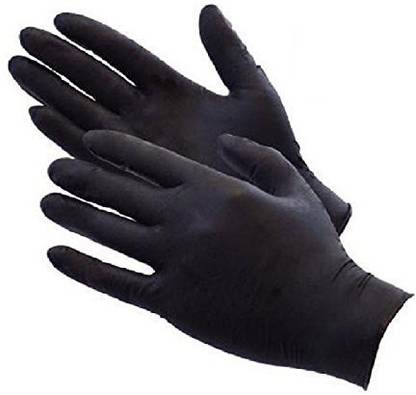 tattoo NITRILE BLACK LARGE GLOVES (100PCS) (DISPOSABLE & POWDER FREE) BY WEIGHT Temporary Tattoo Kit