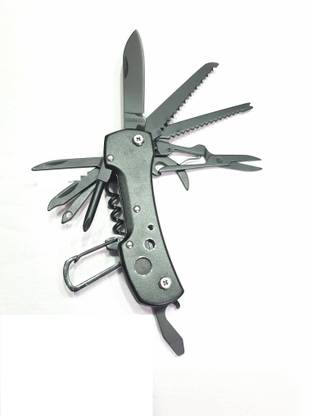 Ganapati Swiss Style Army Pocket Knife for Every Day use Including Outdoor 14 Function Multi Utility Swiss Knife