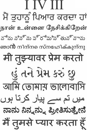 voorkoms i love you indian all language
