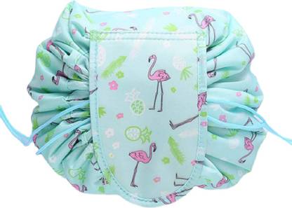 HOUSE OF QUIRK Lazy Cosmetic Bag Drawstring Travel Makeup Bag Travel Toiletry Kit