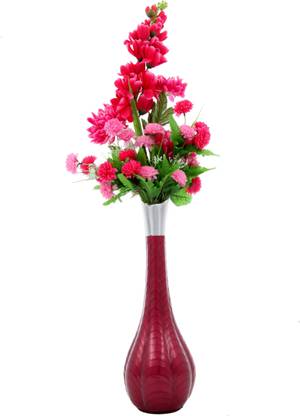 ALNICO Aluminium Casted Meena Finish Flower Aluminium Vase