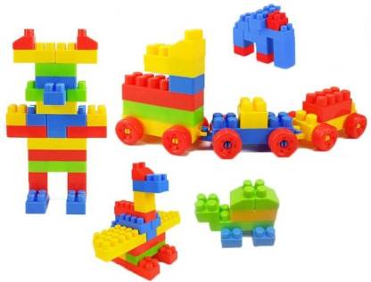अलफी Best Buy 151 Pcs Colorful Blocks Brain Building Toy Game a4 For Kids Children Puzzle Assembling Unbreakable Building Blocks Toy Set (Multicolor)