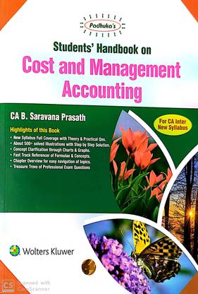 Paduka's Student's Handbook On Cost And Management Accounting For CA Inter New Syllabus June 2019 Exams