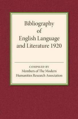 Bibliography of English Language and Literature 1920
