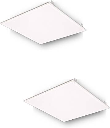 D'Mak 24 Watt LED Square False Ceiling Panel Light for POP (White, Pack of 02) Recessed Ceiling Lamp