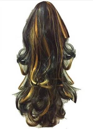 Styllofy Highlight Step Cutting Curly (27 Inch) Hair Extension