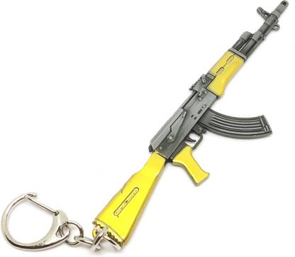 Trunkin TRN-3082 New PUBG AKM Assault Rifle Gun Yellow Black Keychain Key Chain