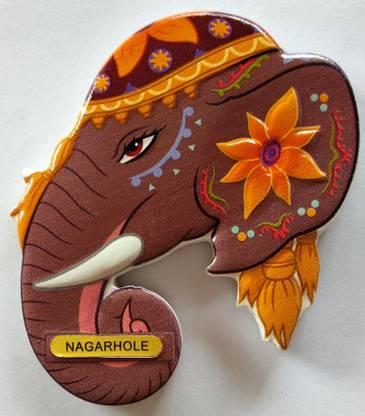 Temple Trees DECORATED ELEPHANT Fridge Magnet Pack of 1